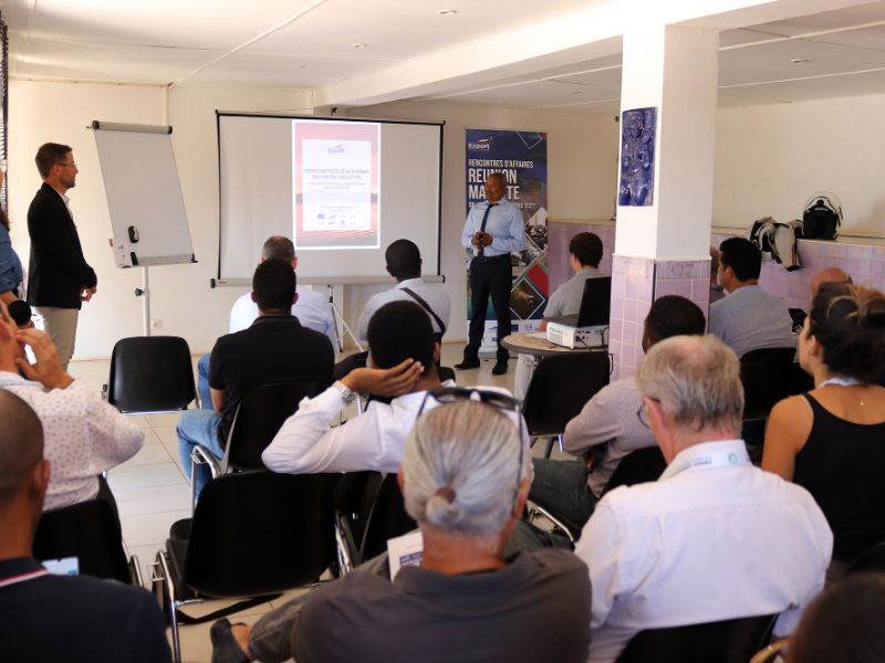 mission de prospection 2022 à Mayotte avec le club export réunion. conférence